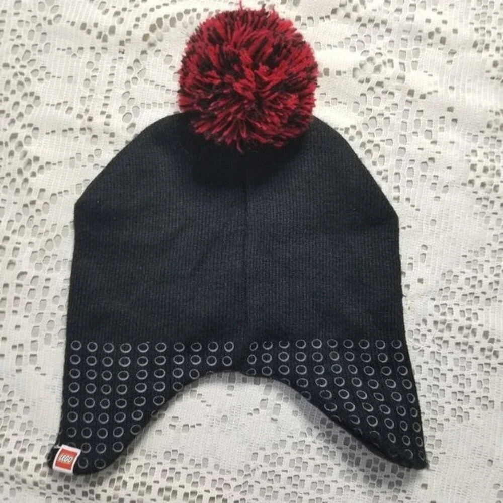 💚3/$15 Lego Star Wars Beanie Hat Black Darth Vader Fleece Lined OSFM Youth
